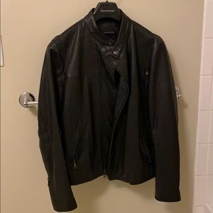 Men’s Banana Republic Black Leather Moto Jacket